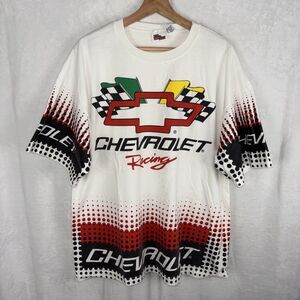 Vintage 90’s NASCAR Chevrolet Racing AOP All Over Print T-Shirt Sz XL